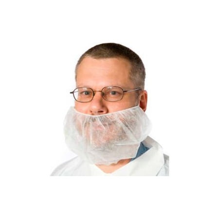 Seidman Associates Beard Covers, Polypropylene, White, 1000/Case DBRD-1000